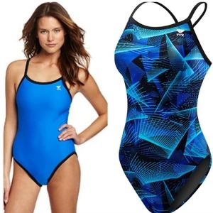 TYR DIAMOND FIT REVERSIBLE ONE PIECE SWIMSUIT SIZE SMALL